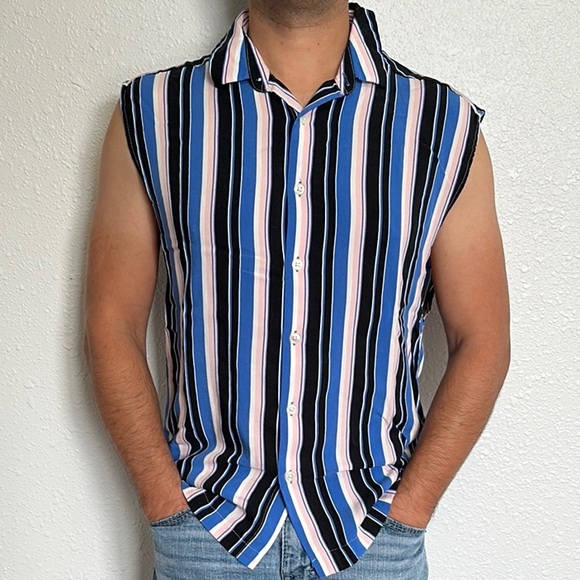 ASOS Other - ASOS Striped Sleeveless Men's Shirt Size Medium